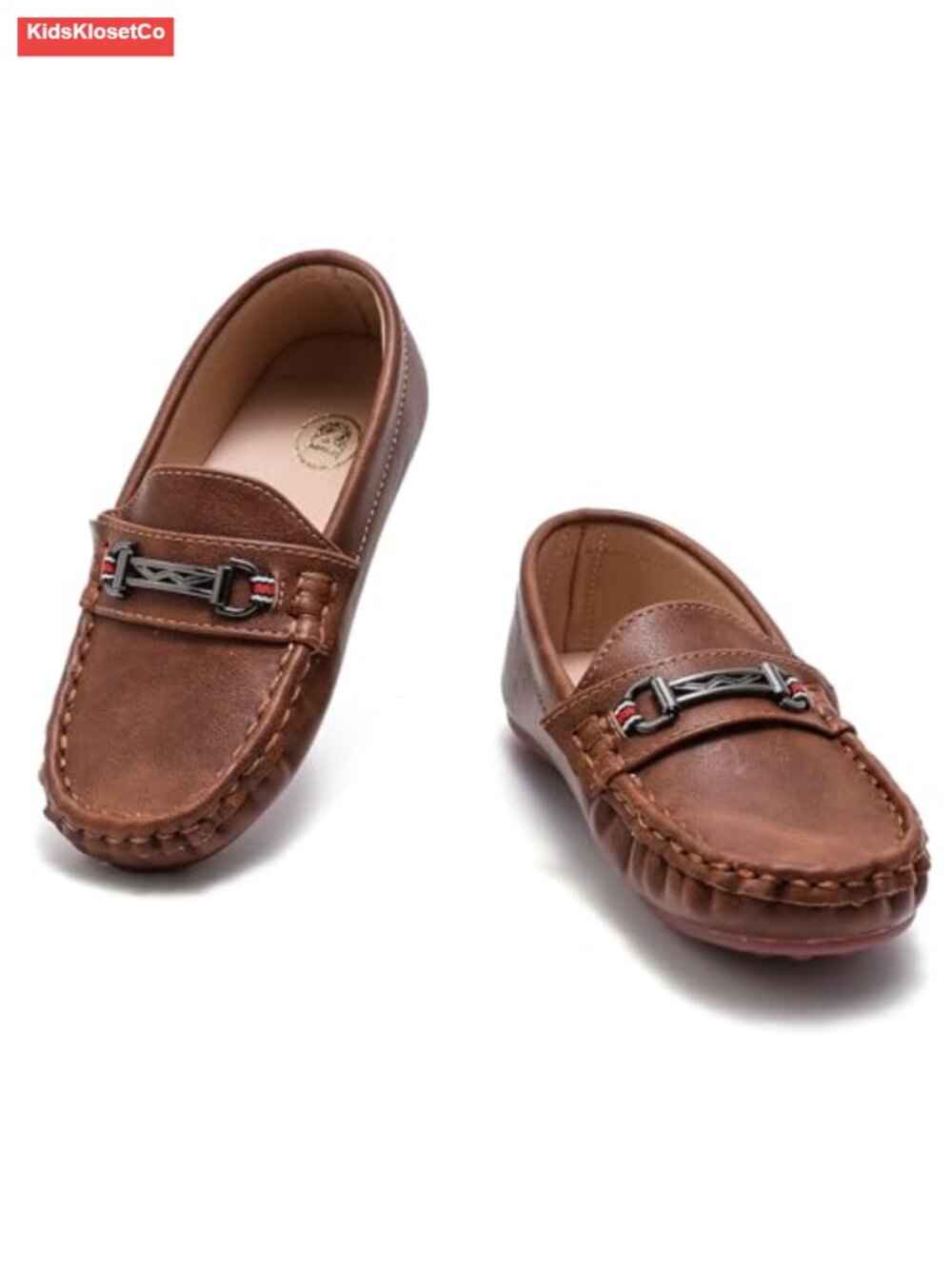 Kids Soft Leather Penny Loafers Slip-On Dress Shoes